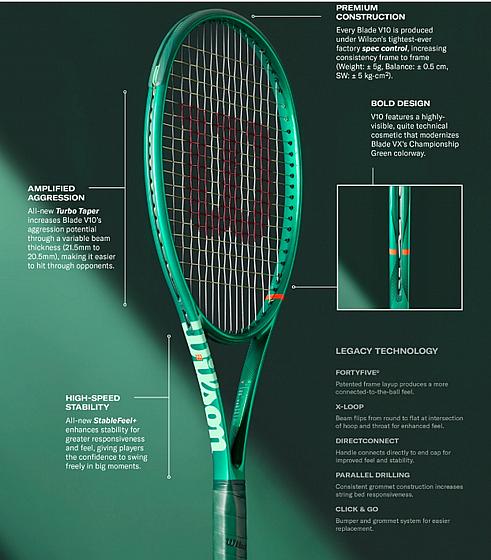 ���� ���� ������ ����� | Blade 98 16x19 V10 Tennis Racket